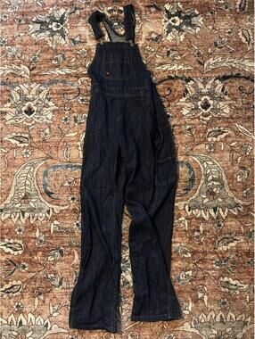 Dickies Men's Navy and Blue Dungarees-overall